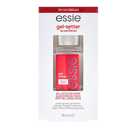 essie Nail Care, 8-Free Vegan, Gel Setter Top Coat, gel-like finish nail polish, 0.46 fl oz