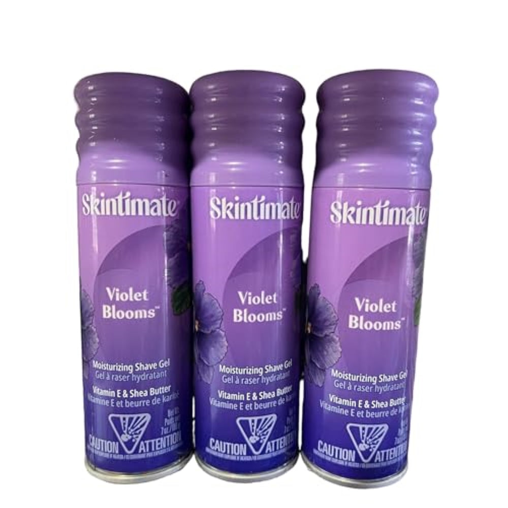 Skintimate Signature Scents Exotic Violet Bloom Shave Gel for Women, 3 Pack