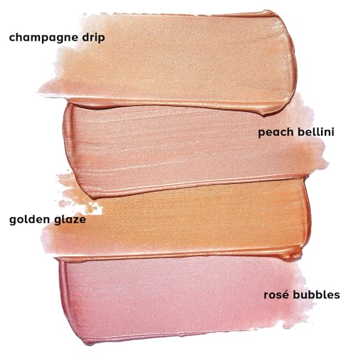 Lottie London Cheeky Glow in Golden Glaze, Liquid Blush & Sheer Highlighter, Buildable Formula Infused with Hyaluronic Acid, Vegan & Cruelty-free