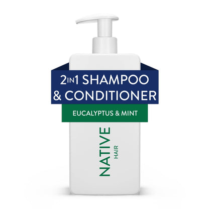 Native Scalp Refreshing 2 in 1 Shampoo and Conditioner Eucalyptus Mint Sulfate & Paraben Free 16.5 fl oz