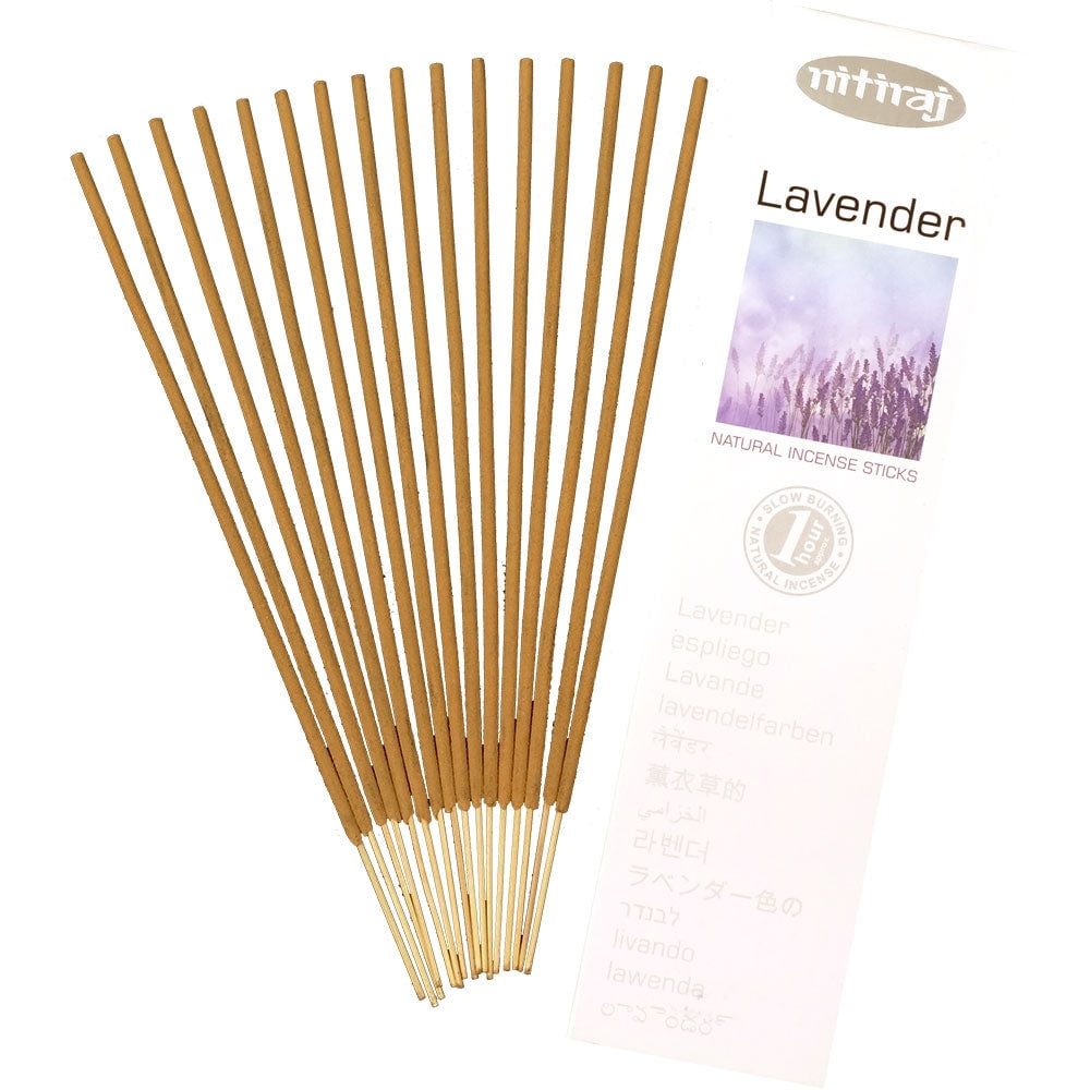 Nitiraj Platinum Natural Incense Sticks Slow Burning 1hr. 2Pack (Lavender)