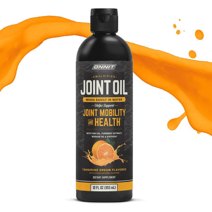 ONNIT Joint Oil - Emulsified Liquid Fish Oil to Support Joint Health and Mobility - Tangerine Flavor (12oz)