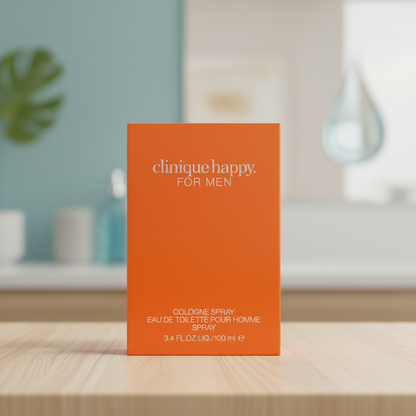Clinique Happy For Men Eau de Toilette Cologne Spray | Notes of Kaffir Lime + Mandarin | Cologne for Men