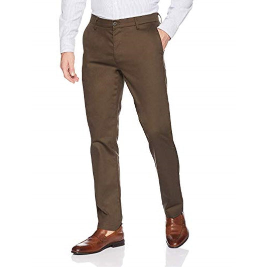 Dockers Men's Slim Fit Signature Khaki Lux Cotton Stretch Pants, Fern, 38W x 30L