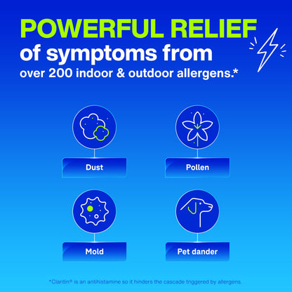 Children's Claritin 24 Hour Non-Drowsy Allergy Relief, Loratadine Antihistamine Bubblegum Chewable Tablets, Dye-free, 30 Count