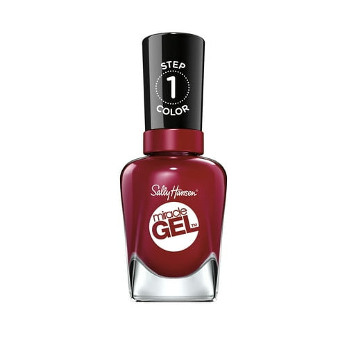 Sally Hansen Miracle Gel Nail Color, Dig Fig, 0.5 oz, At Home Gel Nail Polish, Gel Nail Polish, No UV Lamp Needed, Long Lasting, Chip Resistant