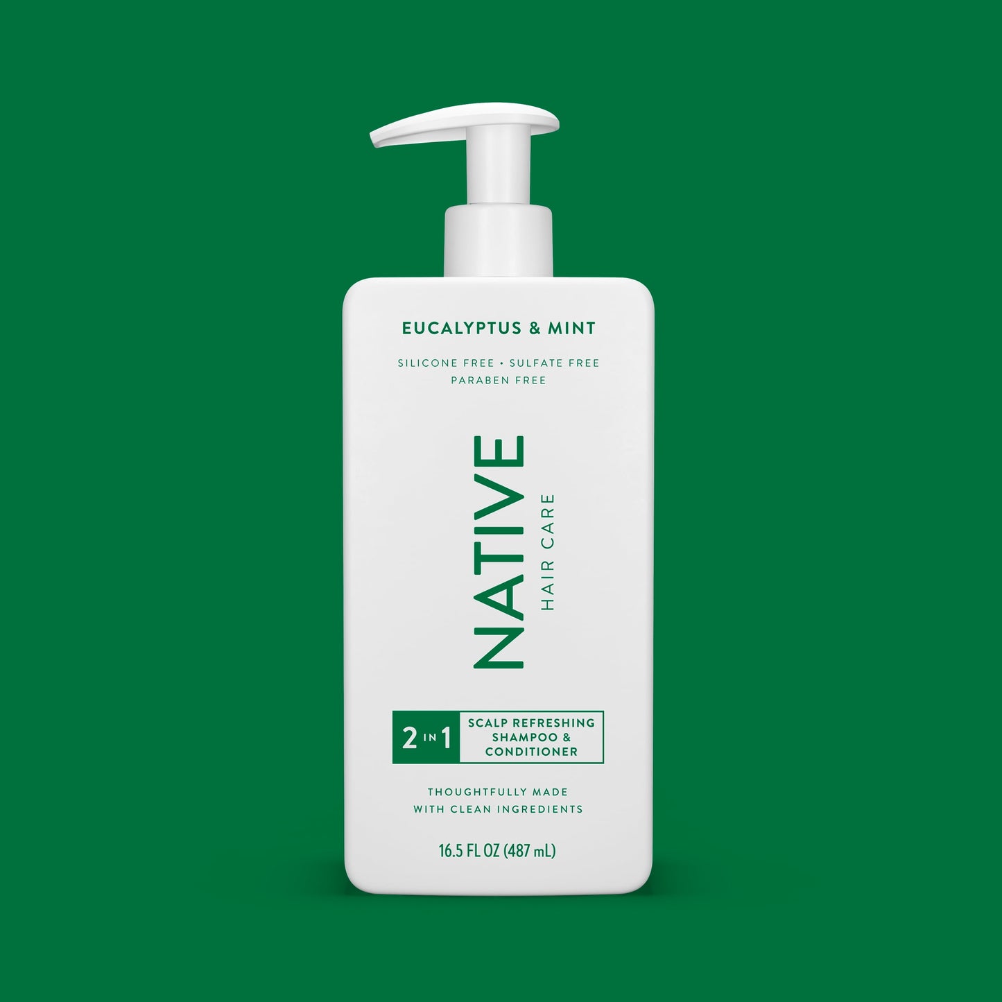 Native Scalp Refreshing 2 in 1 Shampoo and Conditioner Eucalyptus Mint Sulfate & Paraben Free 16.5 fl oz