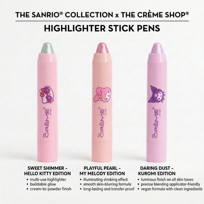 The Creme Shop Hello Kitty My Melody Sparklepop Highlighter Stick Shine On Gold
