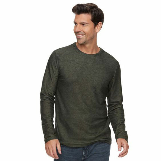 Marc Anthony Men's Long Sleeve Slim Fit French Terry Crew