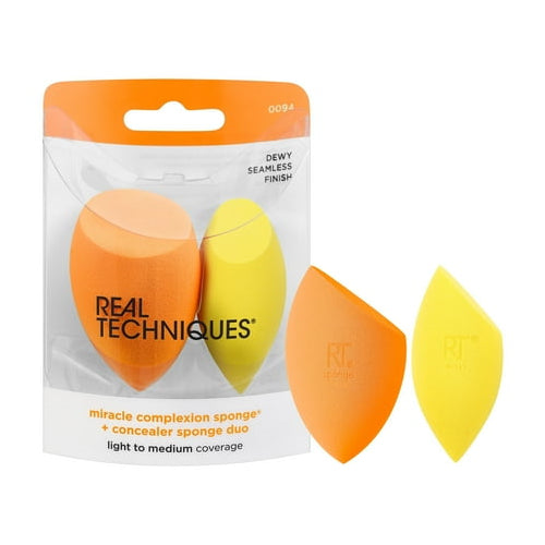 Real Techniques Miracle Complexion Sponge + Concealer Sponge, Makeup Sponges, Multi Color, 2 Count