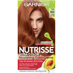 Garnier Nutrisse Nourishing Hair Color Creme, RZ4 Intense Bronze Red