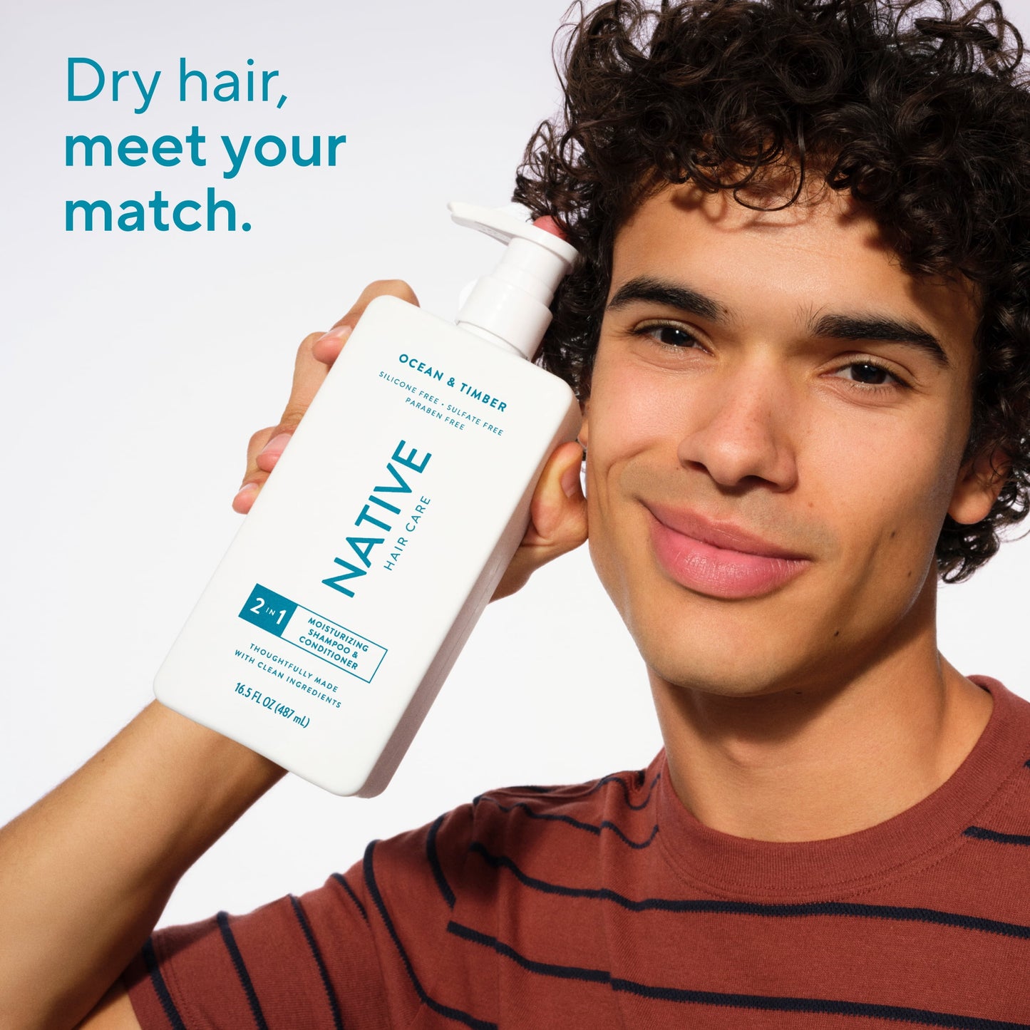 Native Moisturizing 2-in-1 Mens Shampoo and Conditioner Ocean and Timber 16.5 fl oz