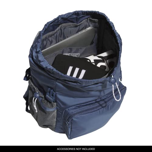 adidas Saturday Sport Fashion Compact Small Backpack, Preloved Ink Blue/White, One Size