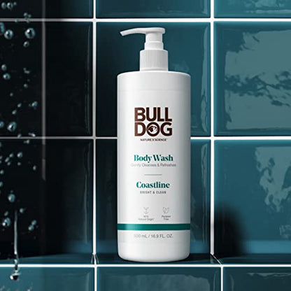 BULLDOG Mens Skincare and Grooming Body Wash, Coastline, 16.9 Fluid Ounce