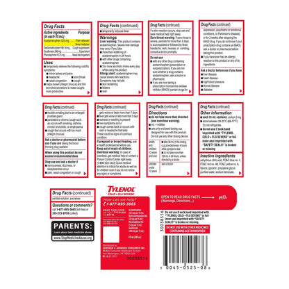 Tylenol Cold + Flu Severe Daytime & Nighttime Liquid Cough Medicine, 2 ct. of 8 fl. oz