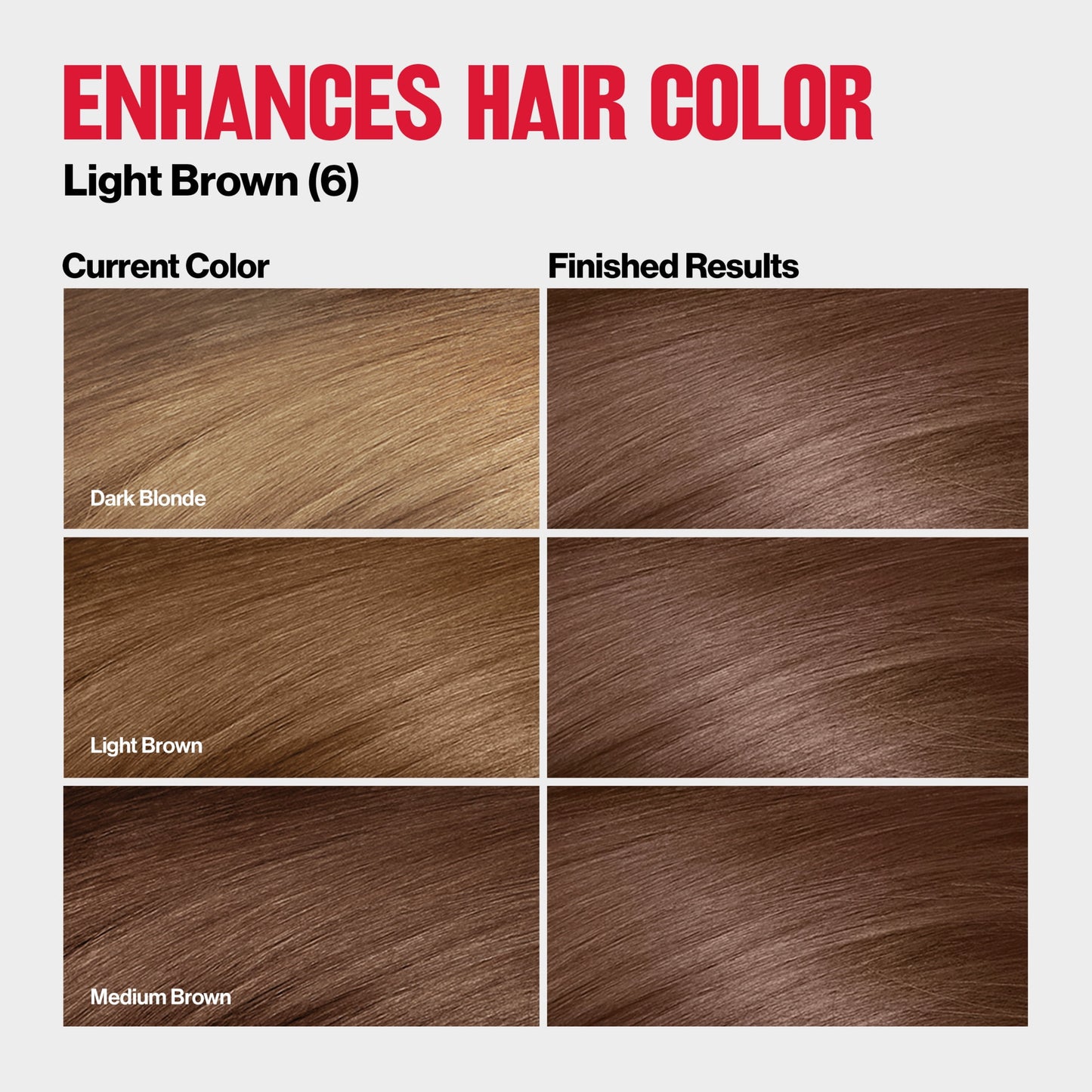 Revlon ColorSilk Tone + Gloss + Care Demi-Permanent Hair Color, 6 Light Brown, 4.5 fl oz
