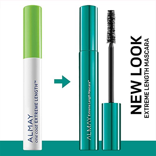 Almay Extreme Length Mascara, Strengthening Anti-Breakage Formula, Hypoallergenic-Fragrance Free, Ophthalmologist Tested for Sensitive Eyes, 020 Black, 0.21 fl oz