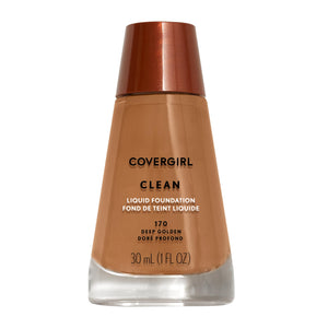 COVERGIRL Clean Liquid Foundation, Deep Golden 170, Pack of 1
