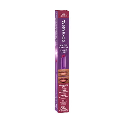 CoverGirl Simply Ageless Lip Flip Liner - Lip Liner, Long Lasting Lip Liner - Honest Berry