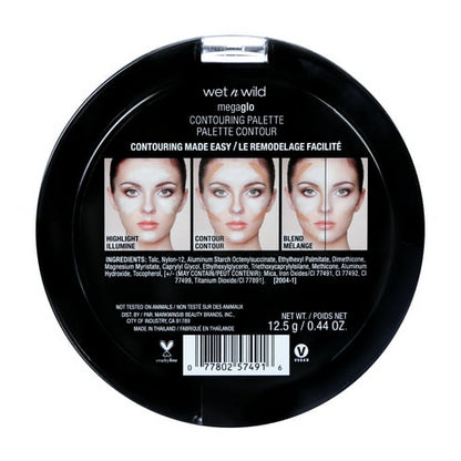 wet n wild MegaGlo Contouring Duo Palette, Highlighting, Dulce De Leche, 0.44 oz