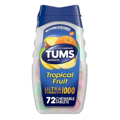 Tums Ultra 1000 Maximum Strength Tropical Fruit - 72 Chewable Tablets