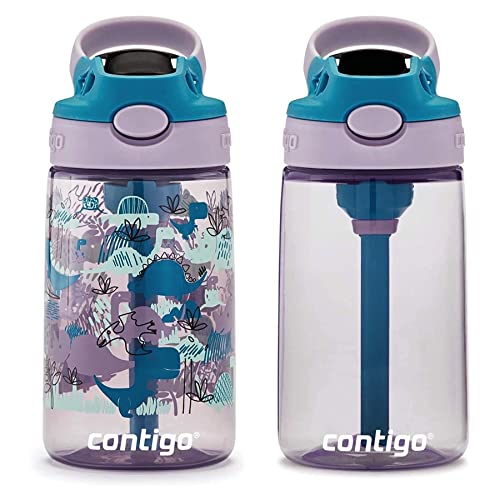 Contigo Kids 2-Pack Straw Water Bottle, 14 oz - Dinos/Taro Juniper