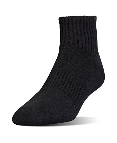 Under Armour Unisex-Adult Cotton Quarter Socks, Multipairs, Black/Gray (6-Pairs), Large