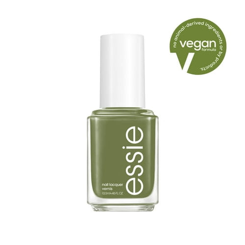 essie Salon Quality 8 Free Vegan Nail Polish, Muted Khaki Green, 0.46 fl oz Bottle