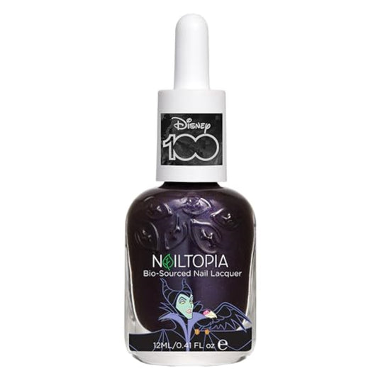 Nailtopia Bio-Sourced Chip Free Nail Lacquer Disney Collection, Maleficent, 0.41 oz - All Natural - Vegan - Strengthening - Quick-Dry - Long Lasting - Cruelty-Free - Nail Polish