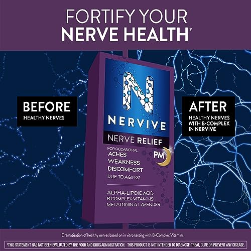 Nervive Nerve Relief PM, Alpha Lipoic Acid, Vitamin B12, B6, B1, 30 Tablets (Packaging May Vary)