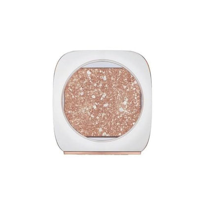 FLOWER Beauty By Drew Barrymore Prismatic Highlighter Makeup - Cream to Powder Hybrid Highlighter - Ultra-Silky Powder Pignments - Natural Glow + Gold Flakes - Vegan + Gluten-Free (Solstice)