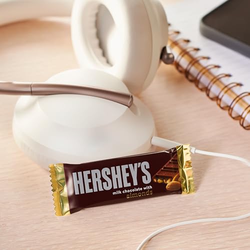 HERSHEY'S Milk Chocolate with Almonds Snack Size, Candy Bag, 10.35 oz