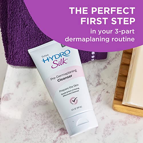 Schick Hydro Silk Pre-Dermaplaning Cleanser for Women, 5oz | Dermaplane Face Wash for Women, Facial Cleanser, Gentle Face Cleanser for Dermaplaning, Facial Wash, 5oz