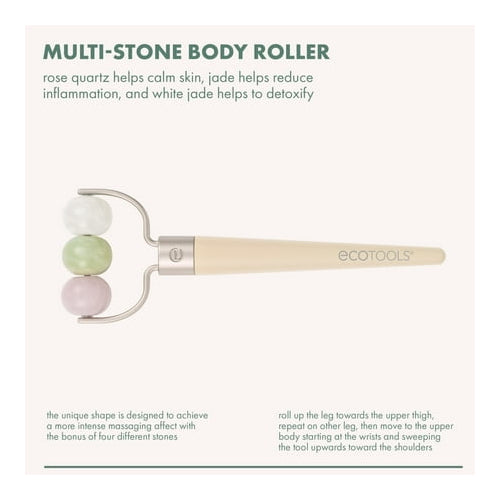 EcoTools Multi Stone Massage Roller, Depuff & Sculpt, Face & Body Tool, 1 Count