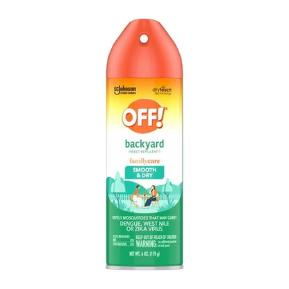 OFF! Backyard FamilyCare Mosquito Repellent I, Bug Spray with drytouch Technology, 6 oz