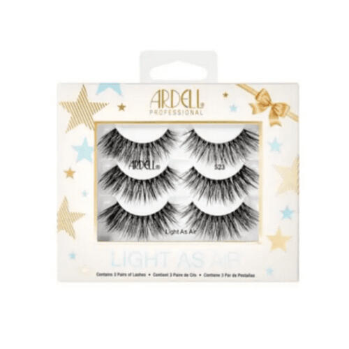 Ardell Light As Air False Lashes - 3 Pair Pack, Ultra-Lightweight, Natural Look, Easy to Apply