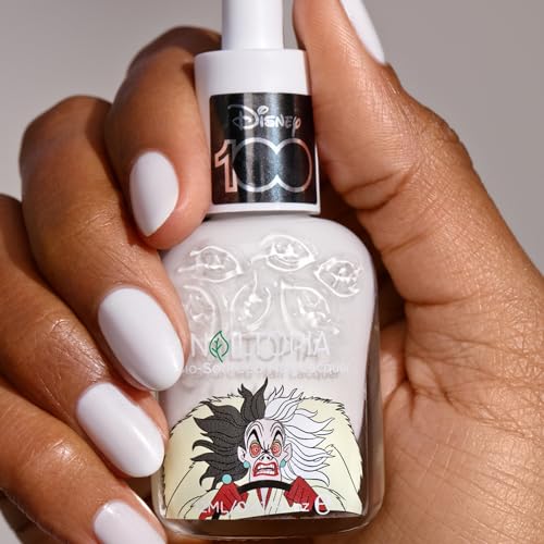 Nailtopia Bio-Sourced Chip Free Nail Lacquer Disney Collection, Cruella, 0.41 oz - All Natural - Vegan - Strengthening - Quick-Dry - Long Lasting - Cruelty-Free - Nail Polish