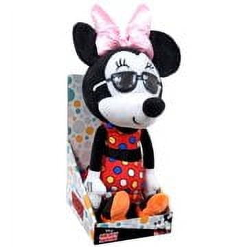 Disney Minnie Mouse Trendy Sunglasses Large Plush Toy Pink Bow Polka Dot Dress