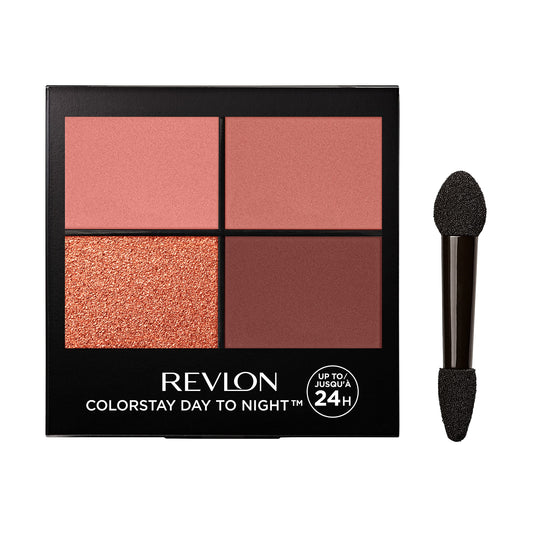 Revlon ColorStay Day to Night Eyeshadow Quad, Longwear Shadow Palette with Transitional Shades and Buttery Soft Feel, Crease & Smudge Proof, 560 Stylish, 0.16 oz