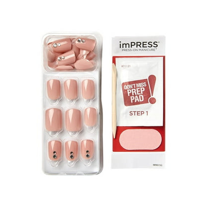 KISS imPRESS Press-On Nails, Red, 30 Count