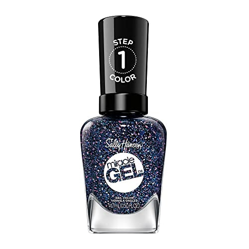 Sally Hansen Miracle Gel™, Travel Seekers Girls Flip, Long Lasting, Gel-Like Formula, No UV Lamp Needed, Glitter Nail Polish