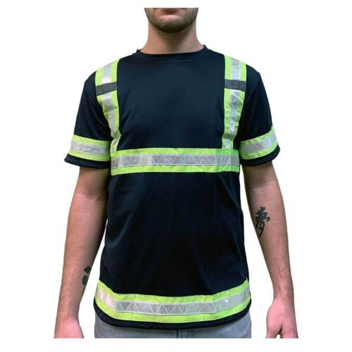 Reflective Safety Work Shirts High Visibility Work T Shirts ANSI Class 3 M to 7X