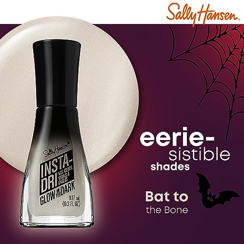 Sally Hansen Insta-Dri Nail Polish - Glow in the Dark Collection, Bat to the Bone - 0.31 fl oz