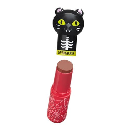 Lip Smacker Halloween Lippy Pal Lip Balm- Spooky Cute Chocolate Cat Flavored Deliciousness, Moisturizes, Nourishes, & Soothes, Cruelty-Free & Vegan - Kitten