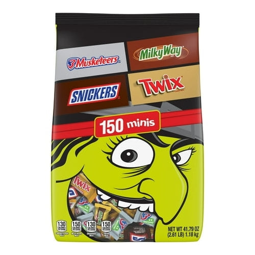 Mars Mixed Snickers, Twix, Milky Way & More Minis Halloween Chocolate Candy 150Ct Bulk Bag