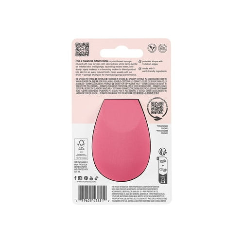 EcoTools Rose Water Bioblender, Makeup Blending Sponge for Foundation, Pink, 1 Count