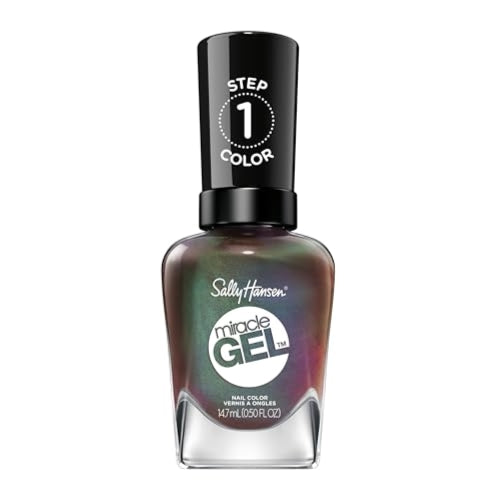 Sally Hansen Miracle Gel™, Holllaa-Gram, Long Lasting, Gel-Like Formula, No UV Lamp Needed, Brown Metallic Nail Polish