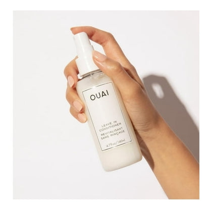 OUAI Leave In Conditioner & Heat Protectant Spray - Prime Hair for Style, Smooth Flyaways, Add Shine and Use as Detangling Spray - No Parabens, Sulfates or Phthalates (4.7 oz)