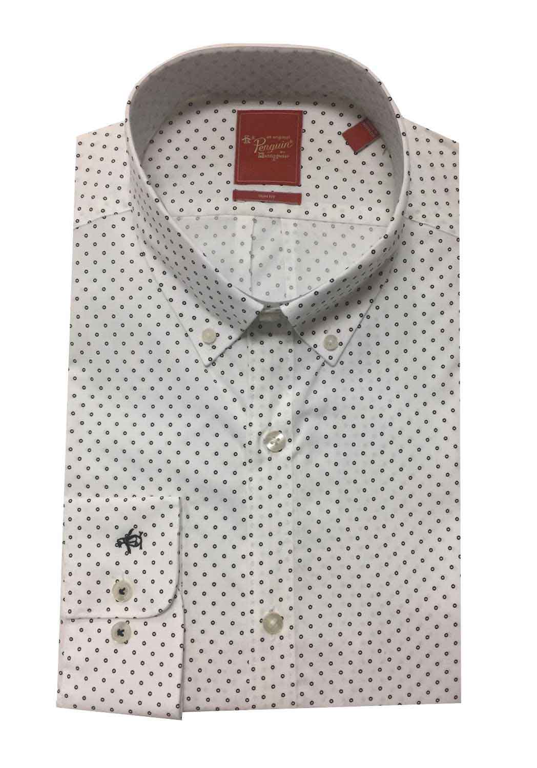 Original Penguin Men's Long Sleeve Slim Fit Dress Shirt 105246