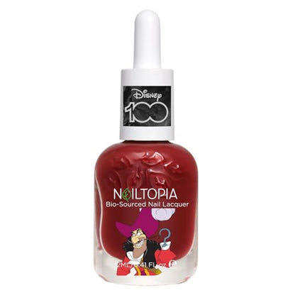 Nailtopia Bio-Sourced Chip Free Nail Lacquer Disney Collection, Captain Hook, 0.41 oz - All Natural - Vegan - Strengthening - Quick-Dry - Long Lasting - Cruelty-Free - Nail Polish